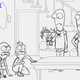 An in-the-works scene from season two, screened as part of the Solar Opposites panel.
